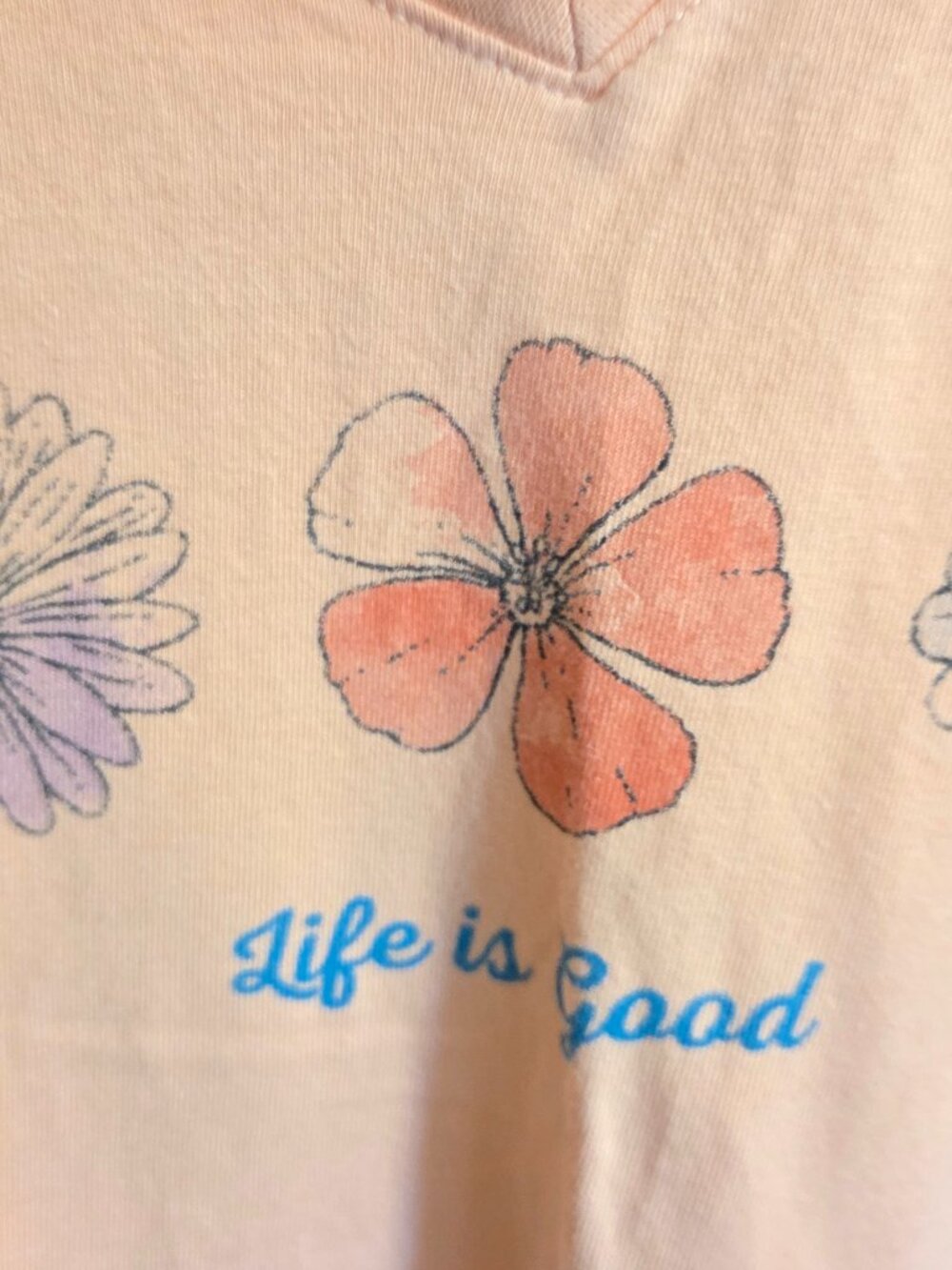 Life is Good Women's Crusher Tee XL, Peach